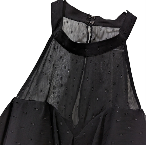 BCBGeneration Black Halter Cold Shoulder Mini Dress 0 - Picture 6 of 10